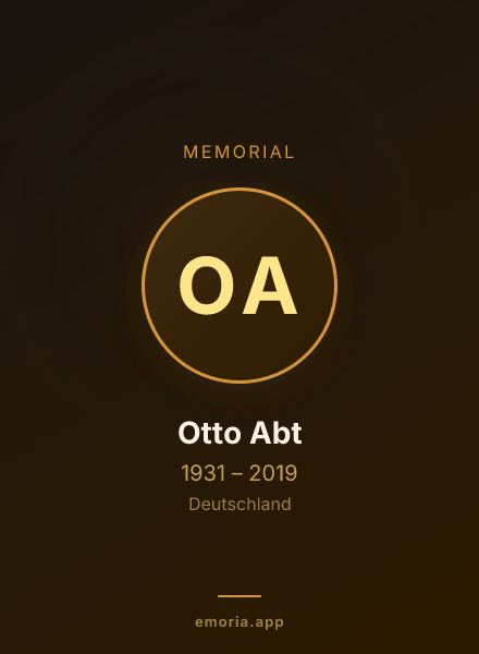 Memorial portrait of Otto Abt