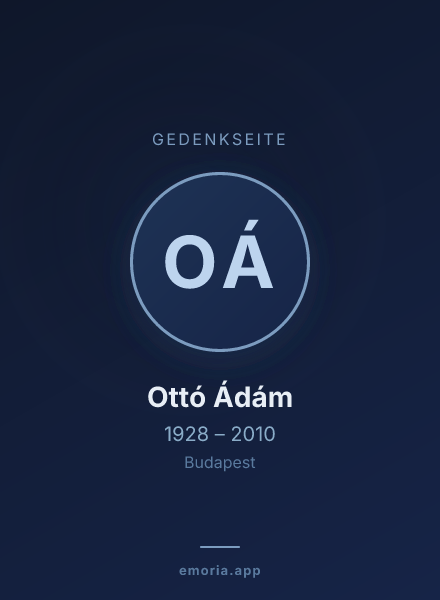 Gedenkportrait von Ottó Ádám