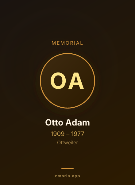 Memorial portrait of Otto Adam