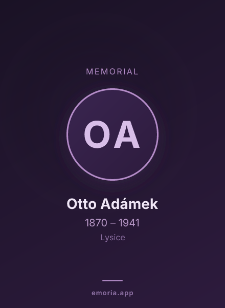 Memorial portrait of Otto Adámek