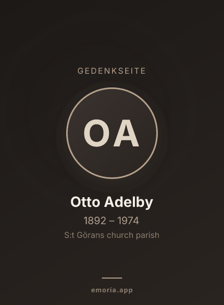 Gedenkportrait von Otto Adelby