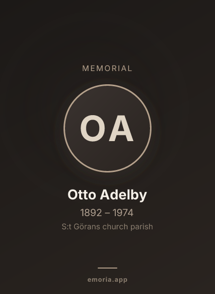 Memorial portrait of Otto Adelby