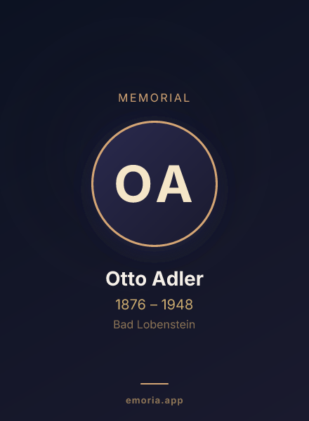 Memorial portrait of Otto Adler