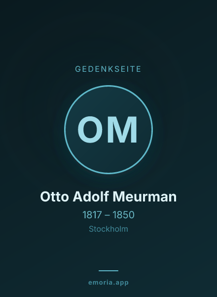 Gedenkportrait von Otto Adolf Meurman