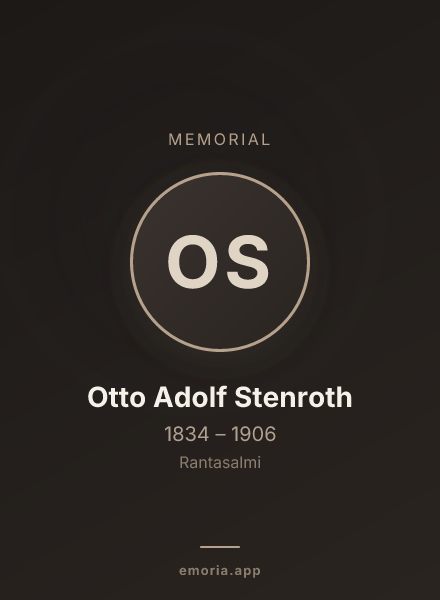Memorial portrait of Otto Adolf Stenroth