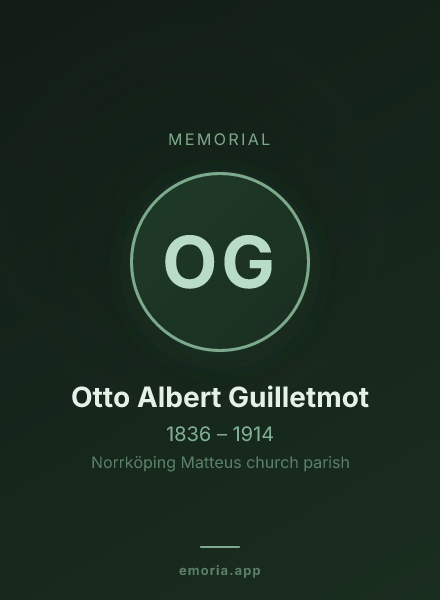 Memorial portrait of Otto Albert Guilletmot