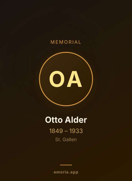 Memorial portrait of Otto Alder