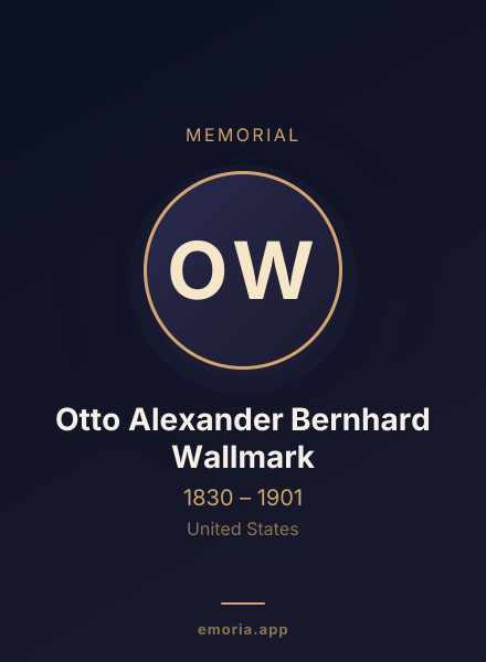 Memorial portrait of Otto Alexander Bernhard Wallmark