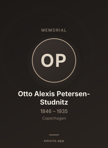 Memorial portrait of Otto Alexis Petersen-Studnitz