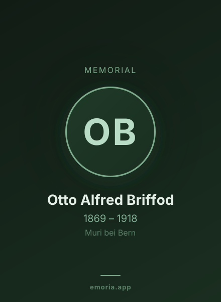 Memorial portrait of Otto Alfred Briffod