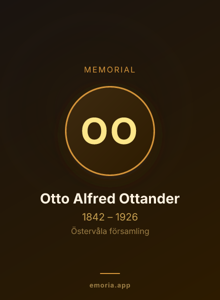 Memorial portrait of Otto Alfred Ottander