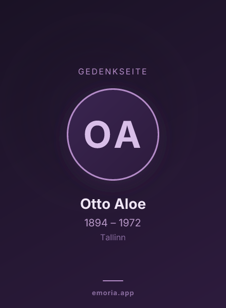 Gedenkportrait von Otto Aloe