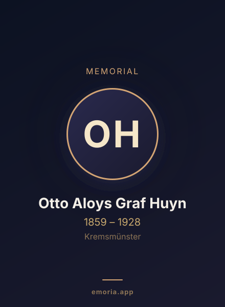 Memorial portrait of Otto Aloys Graf Huyn
