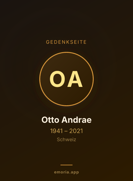 Gedenkportrait von Otto Andrae
