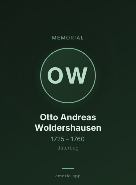Memorial portrait of Otto Andreas Woldershausen