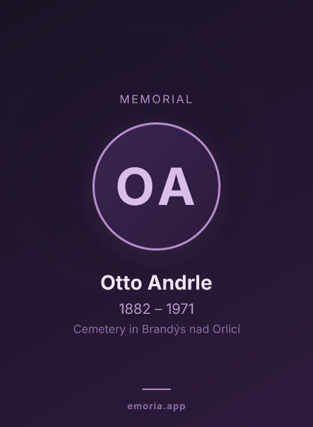 Memorial portrait of Otto Andrle