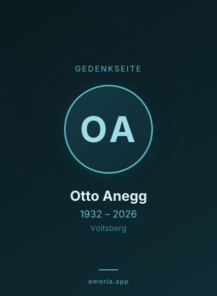 Gedenkportrait von Otto Anegg