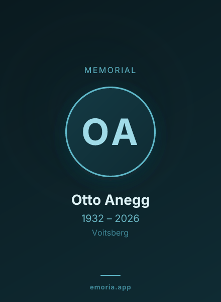 Memorial portrait of Otto Anegg