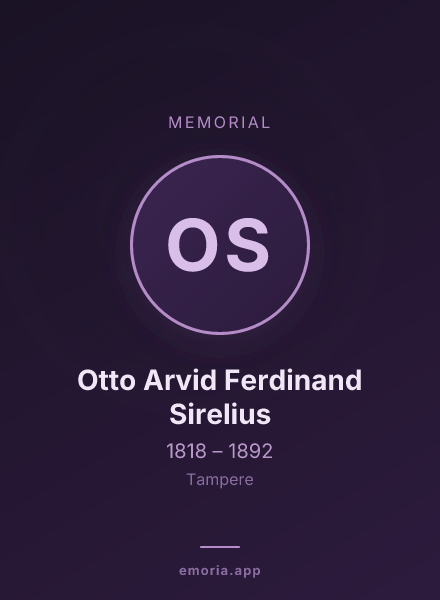 Memorial portrait of Otto Arvid Ferdinand Sirelius
