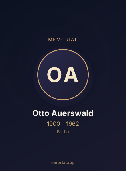 Memorial portrait of Otto Auerswald