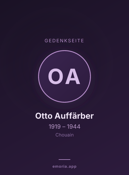 Gedenkportrait von Otto Auffärber