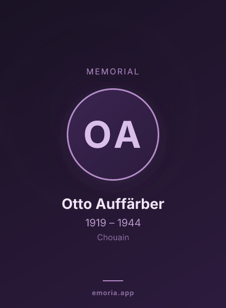 Memorial portrait of Otto Auffärber