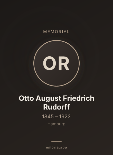 Memorial portrait of Otto August Friedrich Rudorff