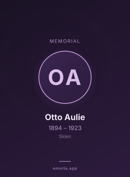 Memorial portrait of Otto Aulie