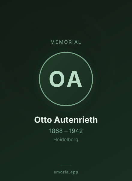 Memorial portrait of Otto Autenrieth