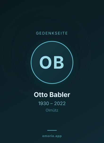 Gedenkportrait von Otto Babler