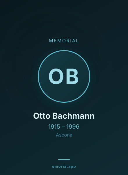 Memorial portrait of Otto Bachmann