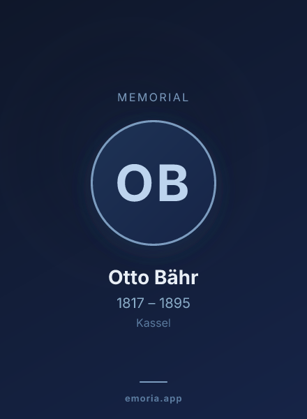 Memorial portrait of Otto Bähr