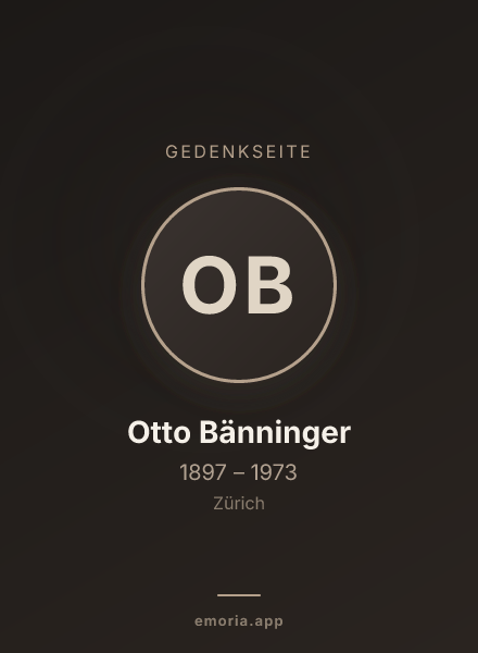 Gedenkportrait von Otto Bänninger