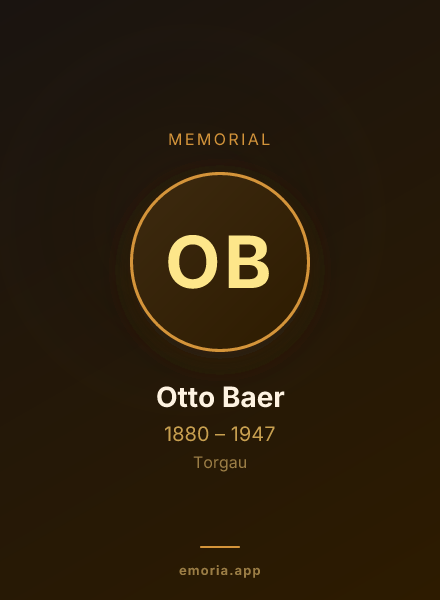Memorial portrait of Otto Baer