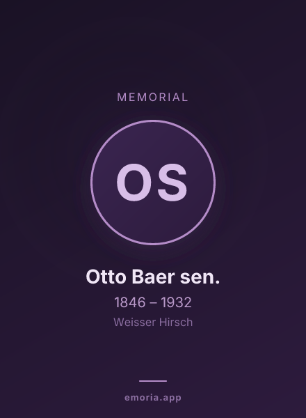 Memorial portrait of Otto Baer sen.