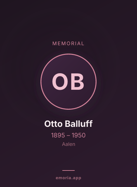 Memorial portrait of Otto Balluff