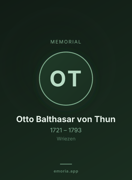 Memorial portrait of Otto Balthasar von Thun