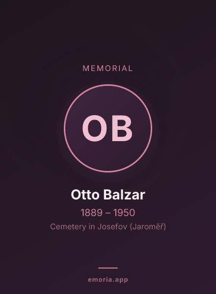 Memorial portrait of Otto Balzar