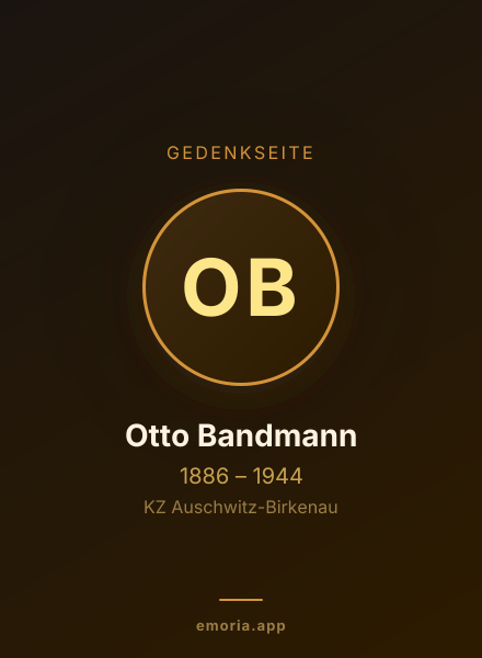 Gedenkportrait von Otto Bandmann