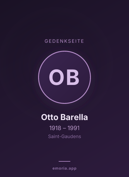 Gedenkportrait von Otto Barella