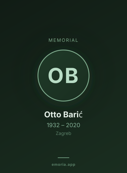 Memorial portrait of Otto Barić