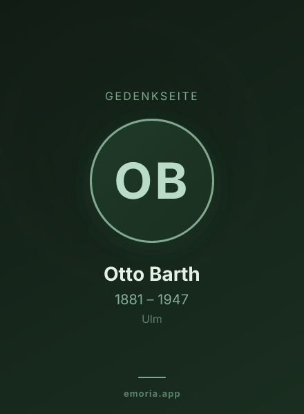 Gedenkportrait von Otto Barth