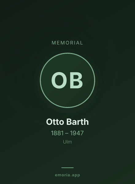 Memorial portrait of Otto Barth