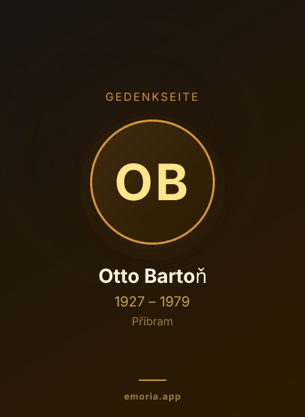 Gedenkportrait von Otto Bartoň