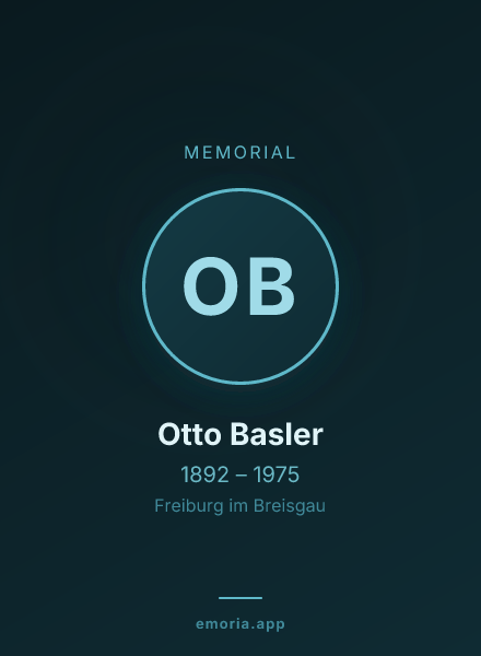 Memorial portrait of Otto Basler