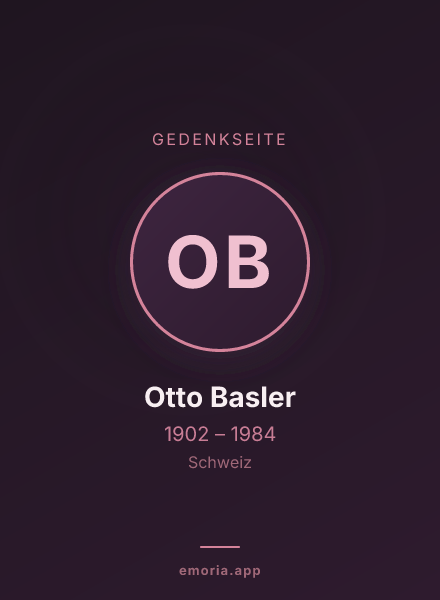 Gedenkportrait von Otto Basler