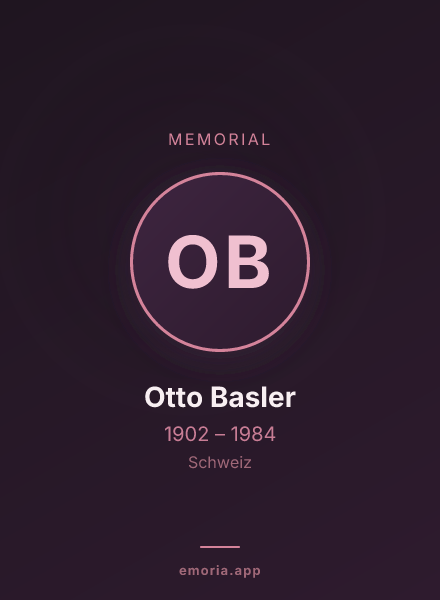 Memorial portrait of Otto Basler