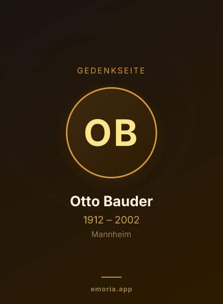 Gedenkportrait von Otto Bauder