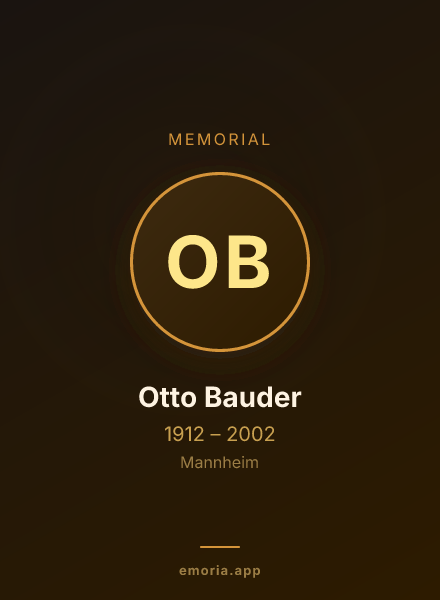 Memorial portrait of Otto Bauder