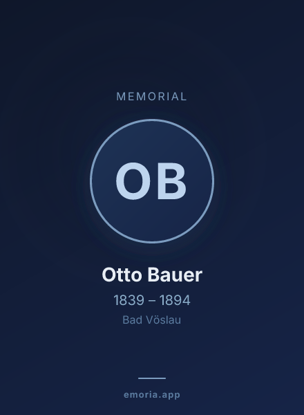 Memorial portrait of Otto Bauer